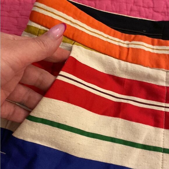 Stella McCartney Colorful Striped Women's Shorts, US2 - Picture 4 of 9